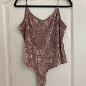Pink velvet one piece